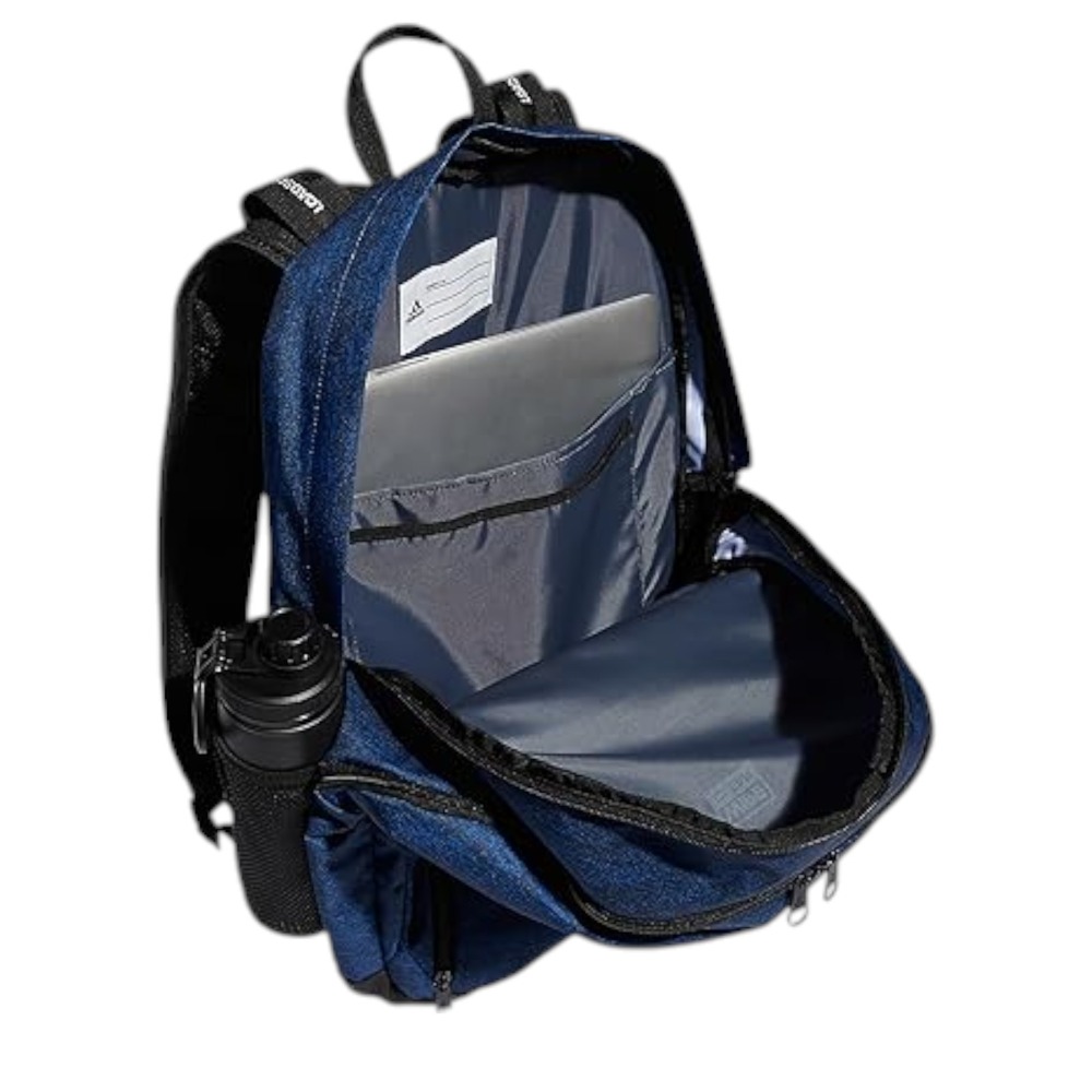 Adidas Prime 6 Backpack Blue Silver Jersey Collegiate Laptop Bag New - Picture 3 of 6